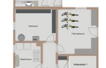 Erstes Erdgeschoss mit 1 Zimmer Apartment 